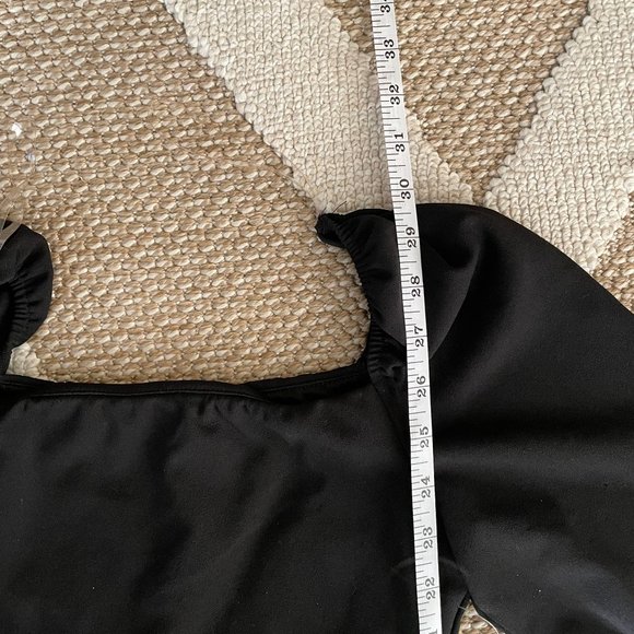 Womens Black Puff-Sleeve Dress Size S NWT - Picture 5 of 8